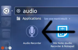 Start the Audio Recorder program.