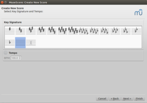 Key signature and tempo