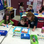 Olivia R., Brock, and Celeste synergize to complete a game