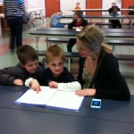 Drew with his mom and brother