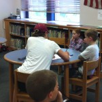 Brock reads to Ben's mom