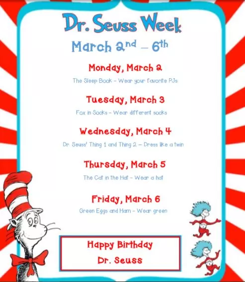 Dr Seuss Week The Thompson Telegram